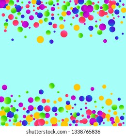 Colorful falling round confetti.