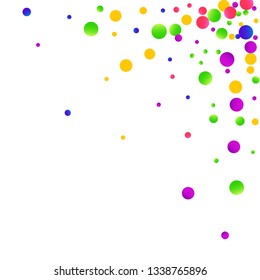 Colorful falling round confetti.