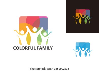 Colorful Family Logo Template Design Vector, Emblem, Design Concept, Creative Symbol, Icon