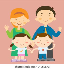 Colorful family vector