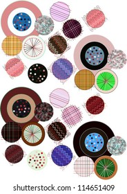 Colorful fanny polka pattern.