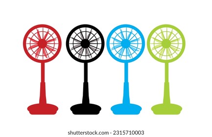 Colorful fans help to cool off.