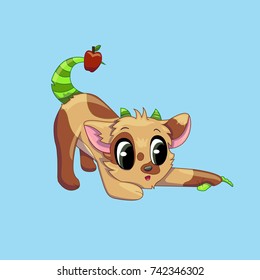Colorful fantasy animal vector illustration
