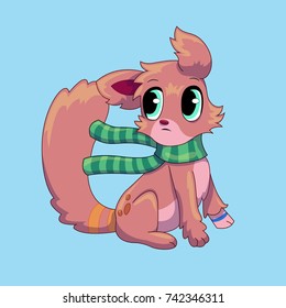 Colorful fantasy animal vector illustration
