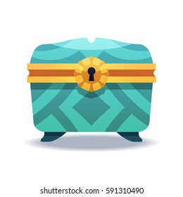 Colorful fantasy chest illustration. Reade assets set for game design and web application.