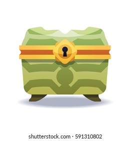 Colorful fantasy chest illustration. Reade assets set for game design and web application.