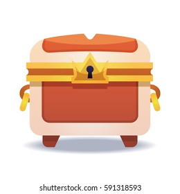 Colorful fantasy chest illustration. Ready assets set for game design and web application.