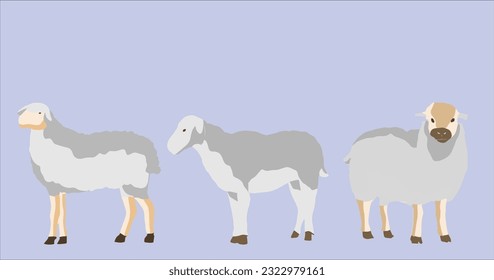 colorful farm animal vector illustration