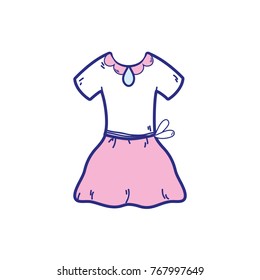 colorful fashion girl dress to ballet performance