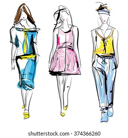 Catwalk sketch Images, Stock Photos & Vectors | Shutterstock