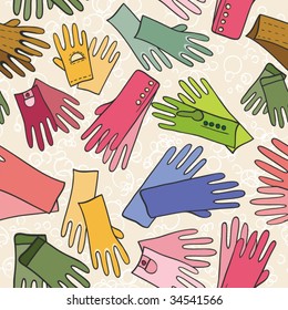 colorful fashion seamless pattern (gloves)