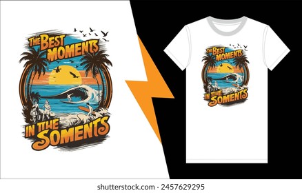 Colorful and fashionable summer t-shirt design for men and women.Custom t-shirt design.