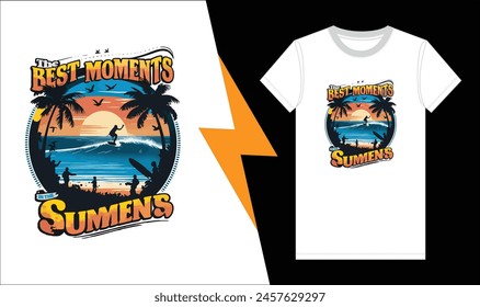 Colorful and fashionable summer t-shirt design for men and women.Custom t-shirt design.