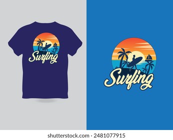 Colorful and fashionable summer t-shirt design for men and women.Custom t-shirt design.