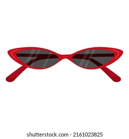 Colorful fashionable sunglasses with sun lens. Women's sunglasses