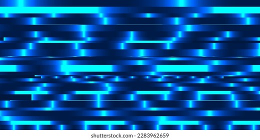 Colorful Fast Moving Blue Lines Lights Banner Design for Web Pages, Presentations. Blue Bright Game Background. Cyberpunk Random Gradients Tech Lines Backdrop. Vector Illustration.
