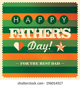 Colorful father's day card design. Vector illustration.
