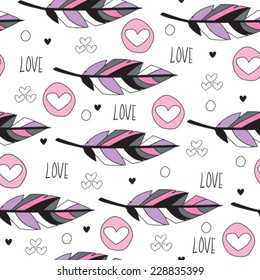 colorful feather pattern vector illustration