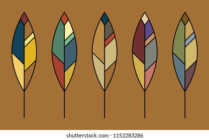 Colorful Feather Set