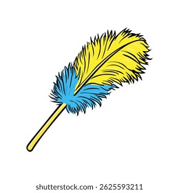 Colorful Feather Symbol – Representation of Elegance, Nature, and Artistic Beauty Vector Illustration
