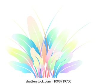 Colorful feathers Artwork for the festival - Vector illustration