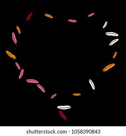 Colorful feathers. Prints of Colored feathers Design for Goods for Pets. Simple Pattern for Print, Logo or Poster. Vector Confetti Background.
