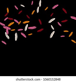 Colorful feathers. Prints of Colored feathers Design for Goods for Pets. Simple Pattern for Print, Logo or Poster. Vector Confetti Background.
