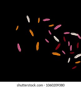 Colorful feathers. Prints of Colored feathers Design for Goods for Pets. Simple Pattern for Print, Logo or Poster. Vector Confetti Background.
