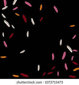 Colorful feathers. Prints of Colored feathers Design for Goods for Pets. Simple Pattern for Print, Logo or Poster. Vector Confetti Background.

