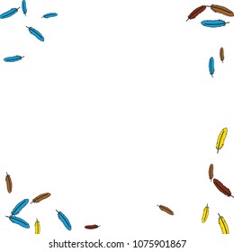 Colorful feathers. Prints of Colored feathers Design for Goods for Pets. Simple Pattern for Print, Logo or Poster. Vector Confetti Background.
