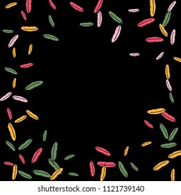 Colorful feathers. Prints of Colored feathers Design for Goods for Pets. Simple Pattern for Print, Logo or Poster. Vector Confetti Background.
