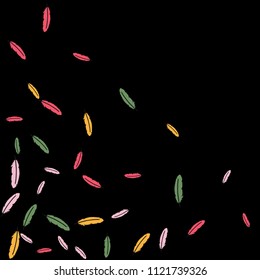 Colorful feathers. Prints of Colored feathers Design for Goods for Pets. Simple Pattern for Print, Logo or Poster. Vector Confetti Background.
