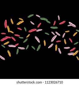 Colorful feathers. Prints of Colored feathers Design for Goods for Pets. Simple Pattern for Print, Logo or Poster. 
