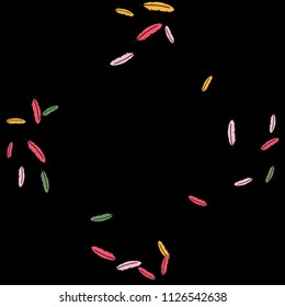Colorful feathers. Prints of Colored feathers Design for Goods for Pets. Simple Pattern for Print, Logo or Poster. Vector Confetti Background.
