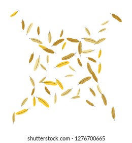 Colorful feathers. Prints of Colored feathers Design for Goods for Pets. Simple Pattern for Print, Logo or Poster. Vector Confetti Background.
