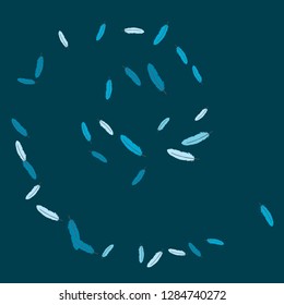 Colorful feathers. Prints of Colored feathers Design for Goods for Pets. Simple Pattern for Print, Logo or Poster. Vector Confetti Background.
