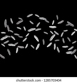 Colorful feathers. Prints of Colored feathers Design for Goods for Pets. Simple Pattern for Print, Logo or Poster. Vector Confetti Background.
