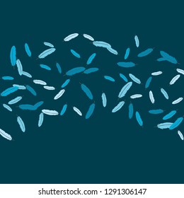 Colorful feathers. Prints of Colored feathers Design for Goods for Pets. Simple Pattern for Print, Logo or Poster. Vector Confetti Background.
