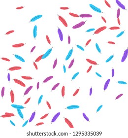 Colorful feathers. Prints of Colored feathers Design for Goods for Pets. Simple Pattern for Print, Logo or Poster. Vector Confetti Background.
