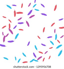 Colorful feathers. Prints of Colored feathers Design for Goods for Pets. Simple Pattern for Print, Logo or Poster. Vector Confetti Background.
