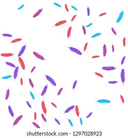 Colorful feathers. Prints of Colored feathers Design for Goods for Pets. Simple Pattern for Print, Logo or Poster. Vector Confetti Background.
