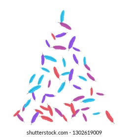 Colorful feathers. Prints of Colored feathers Design for Goods for Pets. Simple Pattern for Print, Logo or Poster. Vector Confetti Background.
