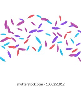 Colorful feathers. Prints of Colored feathers Design for Goods for Pets. Simple Pattern for Print, Logo or Poster. Vector Confetti Background.

