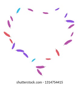 Colorful feathers. Prints of Colored feathers Design for Goods for Pets. Simple Pattern for Print, Logo or Poster. Vector Confetti Background.
