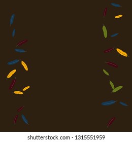Colorful feathers. Prints of Colored feathers Design for Goods for Pets. Simple Pattern for Print, Logo or Poster. Vector Confetti Background.
