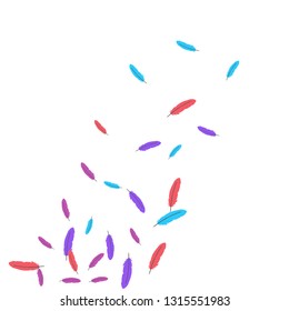Colorful feathers. Prints of Colored feathers Design for Goods for Pets. Simple Pattern for Print, Logo or Poster. Vector Confetti Background.
