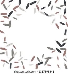 Colorful feathers. Prints of Colored feathers Design for Goods for Pets. Simple Pattern for Print, Logo or Poster. Vector Confetti Background.