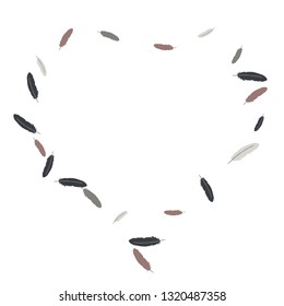Colorful feathers. Prints of Colored feathers Design for Goods for Pets. Simple Pattern for Print, Logo or Poster. Vector Confetti Background.