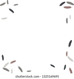 Colorful feathers. Prints of Colored feathers Design for Goods for Pets. Simple Pattern for Print, Logo or Poster. Vector Confetti Background.
