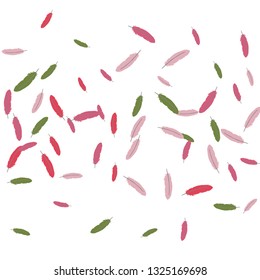 Colorful feathers. Prints of Colored feathers Design for Goods for Pets. Simple Pattern for Print, Logo or Poster. Vector Confetti Background.
